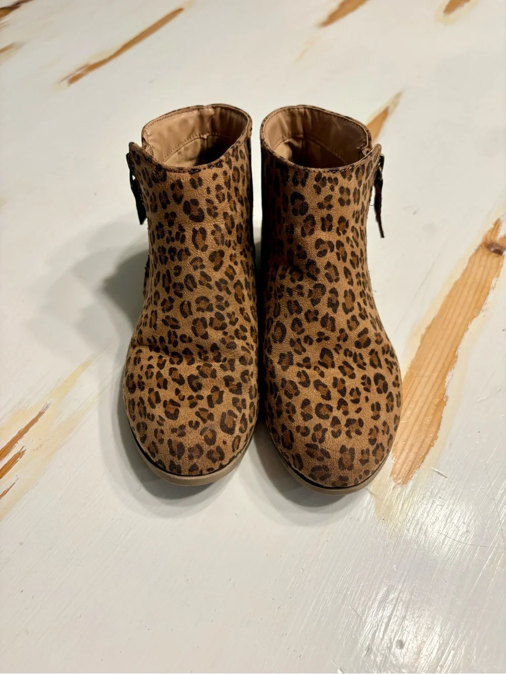 Cat & Jack Leopard Print Ankle Boots - Brown/Tan
